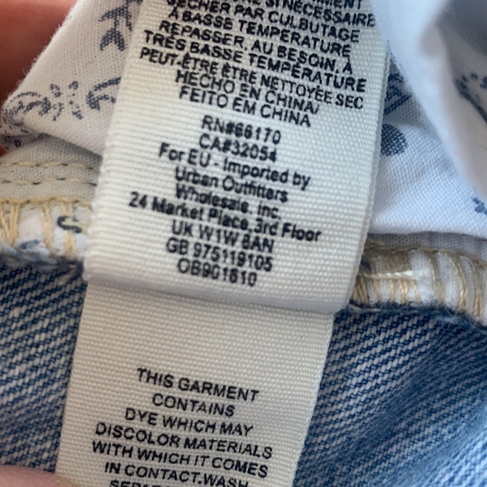 Free People Blossom Rigid High Rise Jeans Women’s Light Wash Distressed Size 25 - Picture 12 of 12